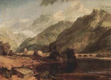 Bonneville Savoie avec Mont Blanc Turner Montagne Peinture à l'huile